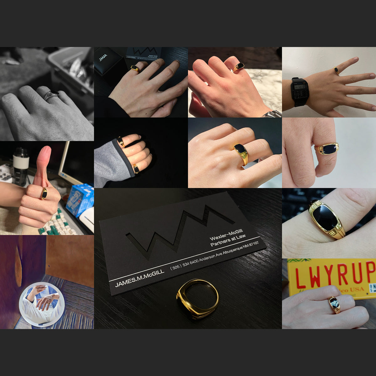 Signature Gold Ring - worn view 1