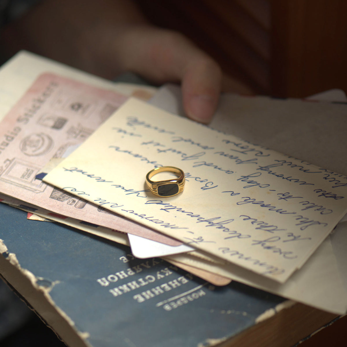 Signature Gold Ring - worn view 7